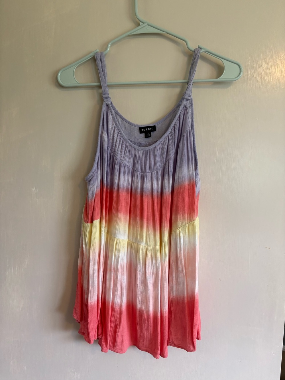Torrid Lavender Multi-Color Tie-Dye Tank Top